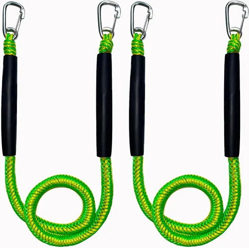 Vista 18 de Cuerda elástica para embarcaciones con clips dobles de acero inoxidable 316, accesorios para lancha baja, kayak, pontón, embarcación, waverunner