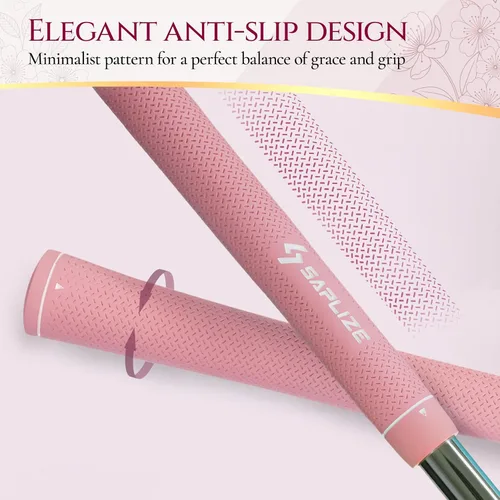 Vista 2 de SAPLIZE Agarres de golf exclusivos para mujer, paquete de 13 empuñaduras de goma suave con diseño cónico optimizado, cómodos y absorbentes
