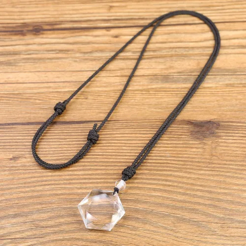 Vista 6 de COAI Collar con colgante de hexagrama de estrella de David Amulet, Piedra
