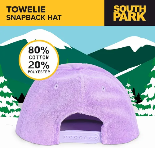 Vista 3 de South Park - Gorra de béisbol Towelie Snapback con ala plana, índigo, talla única, Índigo