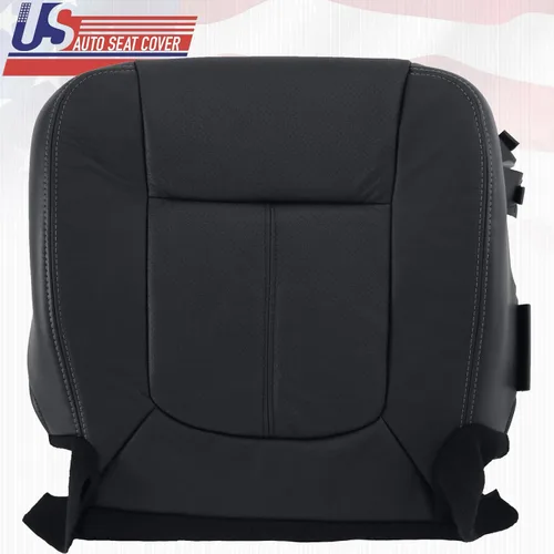Vista 3 de 2011 2012 para Ford F250 F350 Lariat Driver-Passenger Bottom Funda de asiento de cuero negro