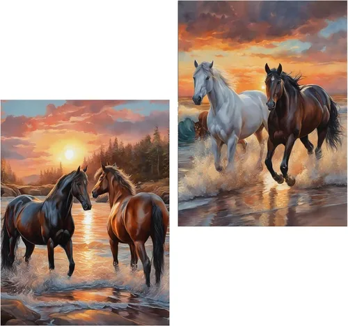 Vista 32 de Meothan - Paquete de 12 kits de arte de diamantes 5D para adultos, de animales, cristales redondos, para regalo o para decoración del hogar de 12 x