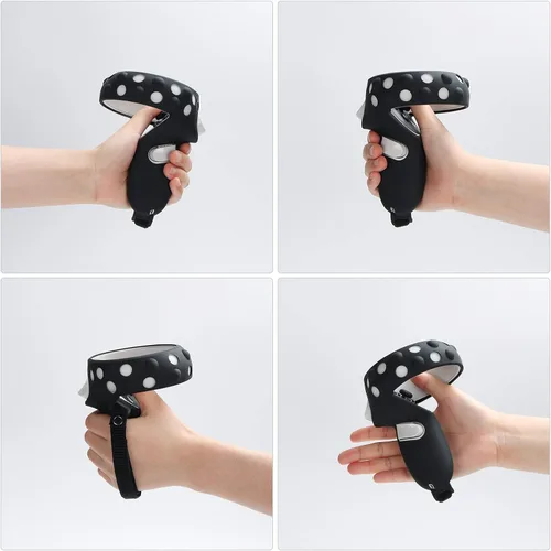 Vista 6 de Silicone Protctive Cover Set for Quest 2 Accessories, VR Shell Cover+Silicone Face Cover+Lens Protector +Controller Grips Protector Cover+Thumb