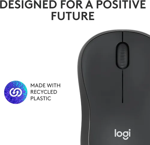 Vista 8 de Logitech M240 - Ratón Bluetooth silencioso, inalámbrico, compacto, portátil, seguimiento suave, batería de 18 meses, para Windows, macOS, ChromeOS
