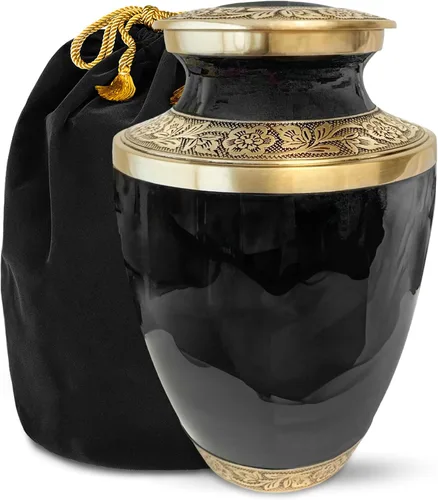 Vista 8 de Urna roja clásica para cenizas para adultos, hombre o mujer, urnas de cremación grandes para cenizas humanas, urna funeraria conmemorativa