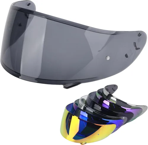 Vista 9 de Visera de casco de motocicleta para RF-1200 de repuesto, visera tintada para casco de motocicleta compatible con RF-1200 CWR-1 X14 Z7 X-Spirit