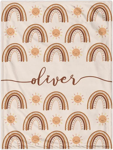 Vista 9 de Manta de bebé personalizada con nombre, manta personalizada de elefante para niña, regalos personalizados para baby girls, Navidad, Pascua