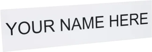 Vista 30 de ExcelMark Placa de nombre personalizada para puerta, oficina, pared, personalizada con tu texto, 2 x 8 pulgadas (1 línea, negro)