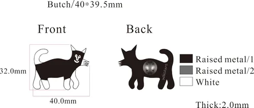 Vista 15 de FCFD Black Cat Enamel Pins Best Cat Brooch and Lapel pins for men and women Black Cat Pins
