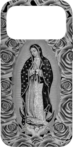 Vista 21 de Funda para iPhone 14 Pro Max Our Lady Virgen De Guadalupe Virgen María Floral