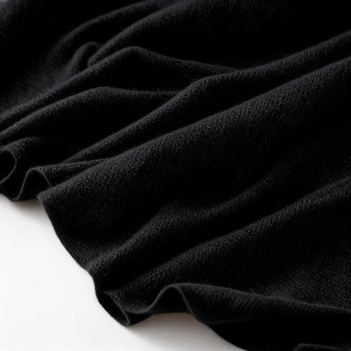 Vista 7 de Velanio Cashmere Bufanda de pashmina de cachemira 100% tejida, chal extra grande para mujer, estola de viaje Negro
