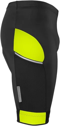 Vista 4 de Pantalones cortos de ciclismo acolchados todo el día para hombre Bolsillos laterales reflectantes de malla Fabricado en Estados Unidos