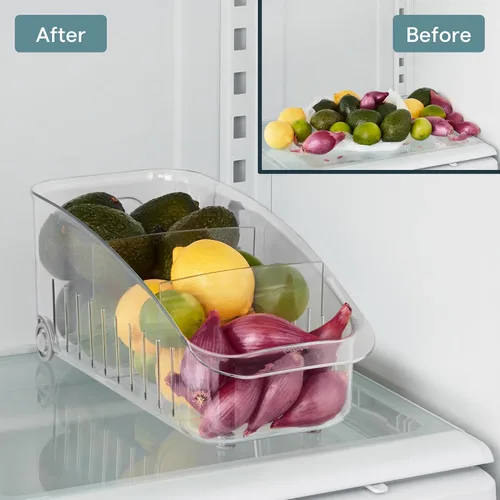 Vista 15 de YouCopia Cajón para refrigerador desplazable, 6.0 pulgadas, transparente
