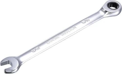 Vista 8 de uxcell Llave combinada de carraca de 1 pulgada SAE de 72 dientes y 12 puntos, llave de caja abierta de trinquete, herramientas Cr-V