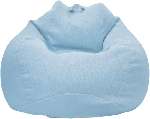 Vista 7 de Funda para puf de almacenamiento de animales de peluche (sin relleno), extra suave, funda de repuesto de algodón y lino de espuma viscoelástica