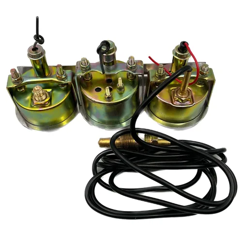 Vista 3 de FainWan 3 en 1 medidor de coche Auto Gauge Kit, voltaje agua temperatura cromo aceite presión sensor 12V 2.047 in