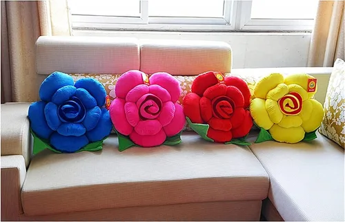 Vista 7 de Cojín de asiento de flores, cojines de suelo, cojines para muebles de patio, cojines de almohada (11.8 in, azul)
