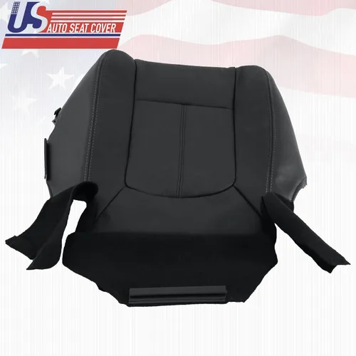 Vista 7 de Funda de asiento de piel perforada para Ford F350 Lariat 2011 – 2016, color negro