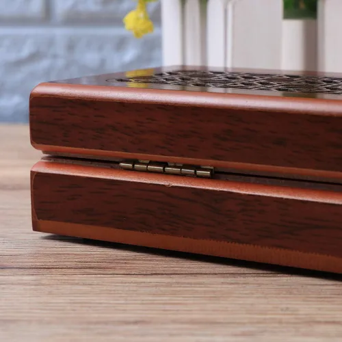 Vista 9 de Vosarea Organizador decorativo de caja de almacenamiento de regalo para joyería collar pulsera reloj delicada caja de madera para mujeres niñas