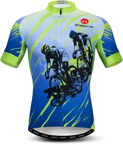 Vista 26 de Camisetas de ciclismo para hombre, camiseta de ciclismo de montaña, manga corta, transpirable, camisetas de ciclismo de secado rápido
