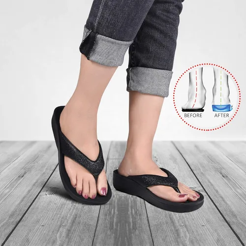 Vista 2 de Sandalias pata de gallo ortopédicas para mujer de Ravine.
