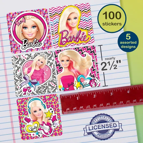 Vista 2 de SmileMakers Pegatinas de fotos de Barbie hipoalergénicas, sin látex