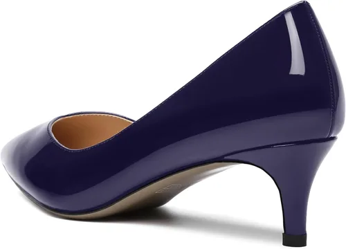 Vista 7 de AMBELIGHT Zapatos de vestir casuales para mujer, con puntera puntiaguda, patente, tacón bajo, zapatos de tacón bajo de 2 pulgadas