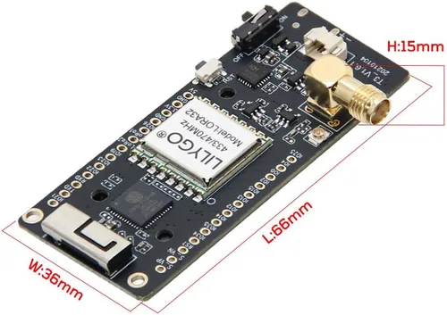 Vista 5 de LILYGO LoRa32 433Mhz ESP32 Placa de Desarrollo OLED 0.96 Pulgadas Tarjeta SD BLE WiFi Módulo TTGO