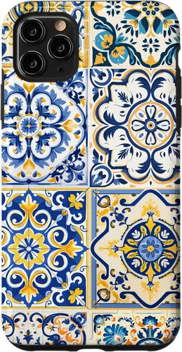 Vista 13 de Funda para iPhone 17 con diseño de azulejos mediterráneos sicilianos