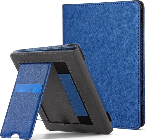 Vista 51 de CoBak Funda con soporte para Kindle Paperwhite - Funda de piel sintética duradera con función de apagado y encendido automático, ranura