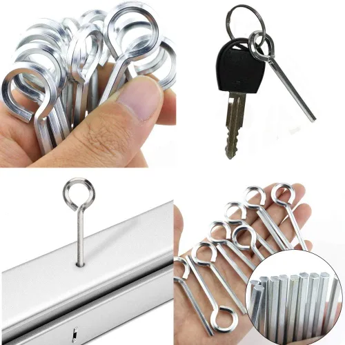 Vista 4 de Llave hexagonal estándar de 1/8 pulgadas con bucle completo, llave Allen para puerta para dispositivos de salida de pánico, metal sólido – 12