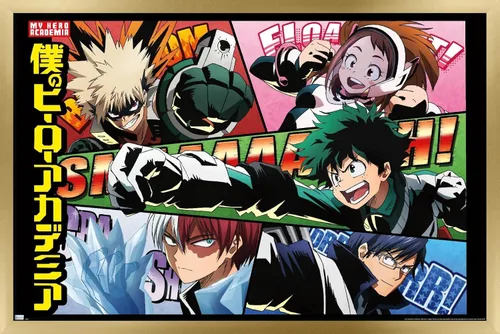 Vista 13 de Trends International My Hero Academia - Póster de pared de cómic, 14.72 x 22.37 pulgadas, versión enmarcada de madera de granero