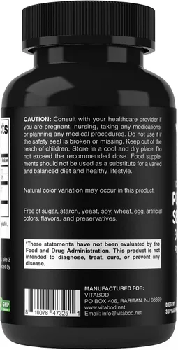 Vista 9 de Vitabod Aceite de semilla de calabaza prensado en frío, 3000 mg por porción, 180 cápsulas blandas, sin OMG y sin gluten