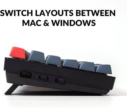 Vista 8 de Keychron K8 Pro QMKVIA Teclado mecánico inalámbrico TKL personalizable con cable macro programable con interruptor Gateron G Pro marrón