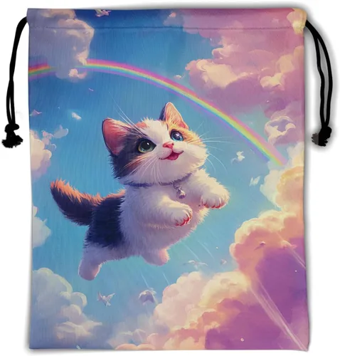 Vista 239 de Bolsa de agarre de gimnasia de piel de animal, bolsa de gimnasia con cordón ajustable, bolsa de cuerda para fauna silvestre, Mariposas Galaxy