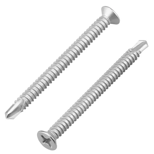 Vista 11 de Glvaner 100 tornillos autoperforantes Phillips #6 x 1 de cabeza plana, acero inoxidable 410, tornillos autoperforantes rápidos de cabeza plana
