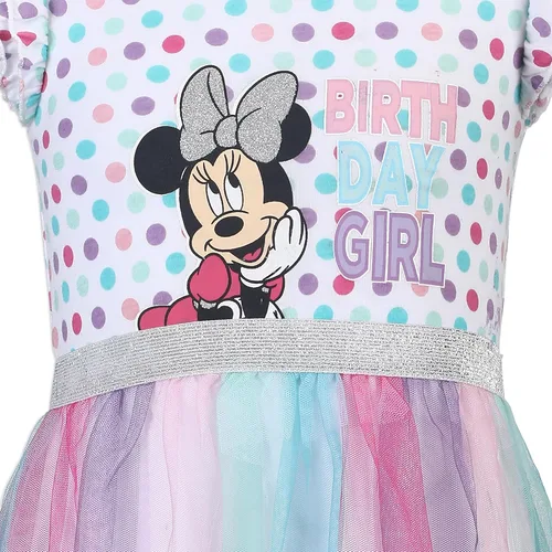 Vista 4 de Disney Vestido tutú de cumpleaños para niñas Minnie Mouse para niños pequeños - Multicolor