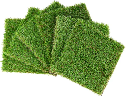 Vista 9 de GLOBREEN - Manteles individuales de césped artificial para decoración de fiesta de fútbol, golf, césped sintético, centro de mesa de césped verde