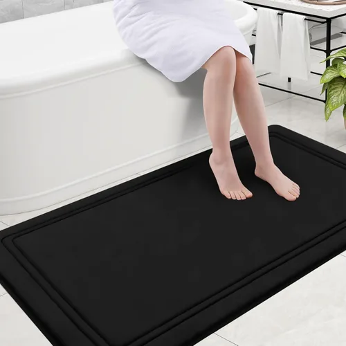 Vista 27 de Grandaily Alfombra de Baño de Espuma Viscoelástica 24x16, Ultra Suave, Antideslizante y Absorbente, Alfombras de Baño Lavables a Máquina y Secables