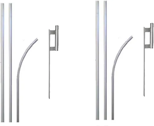 Vista 2 de Belleza Salon King Swooper bandera con kit - Pack de 2