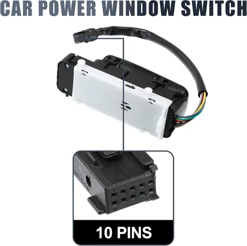 Vista 4 de X AUTOHAUX A4638202210 Interruptor de ventana eléctrica principal del coche lado del conductor delantero para Mercedes-Benz G500 2002-2008 G550