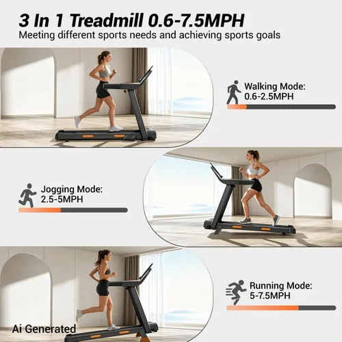 Vista 13 de LONTEK 18% Incline Treadmills for Home with Handle Bar