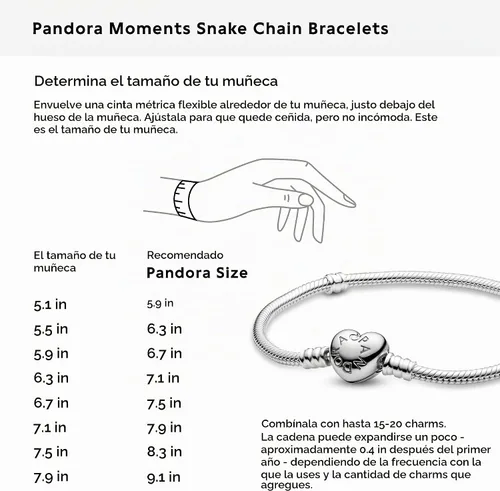 Vista 7 de Brazalete de plata de ley Pandora para mujer, ref: 590719-20
