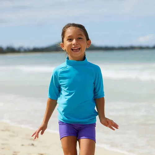 Vista 3 de UV SKINZ Pantalones cortos de natación activos para niñas con protección solar UPF 50+ - Pantalones cortos de baño para niñas, pantalones cortos