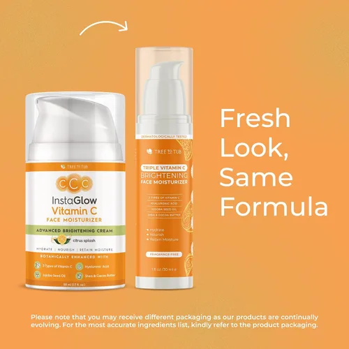 Vista 6 de Tree To Tub Crema facial con vitamina C, hidratante de triple acción con vitamina C para la cara, hidratante facial para mujeres, crema de vitamina