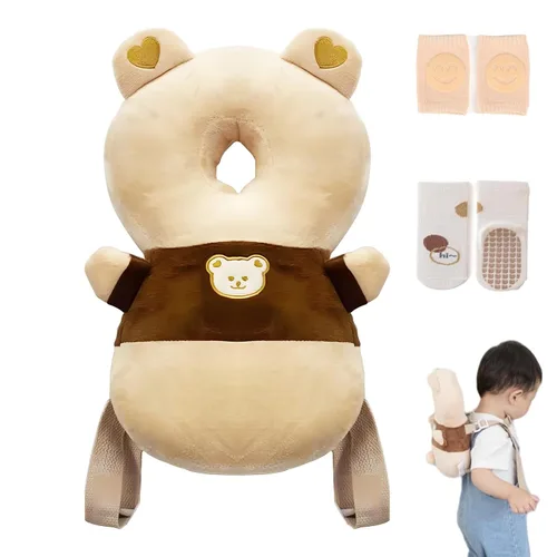 Vista 8 de Mochila con protector de cabeza para bebé caminante, mochila ajustable con protección para la cabeza del bebé para la seguridad del aprendizaje