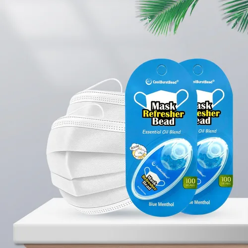 Vista 6 de Mascarilla refrescante de larga duración y fuerte fragancia refrescante, paquete de 2, con aceites esenciales naturales de hierbas y plantas