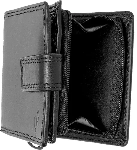 Vista 5 de STARHIDE Cartera de cuero real con cierre RFID para hombre 1180