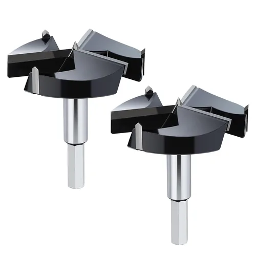 Vista 8 de Broca Forstner de 1-1/2" 38mm, con triple hélice y punta de carburo de tungsteno, para madera dura y blanda, kits de herramientas de corte