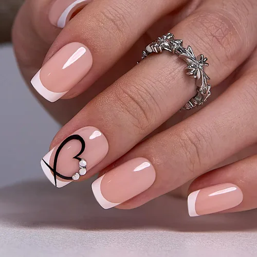Vista 10 de CurvLife - Uñas postizas cuadradas cortas a presión, color blanco brillante Cuadrado Gradiente Blanco